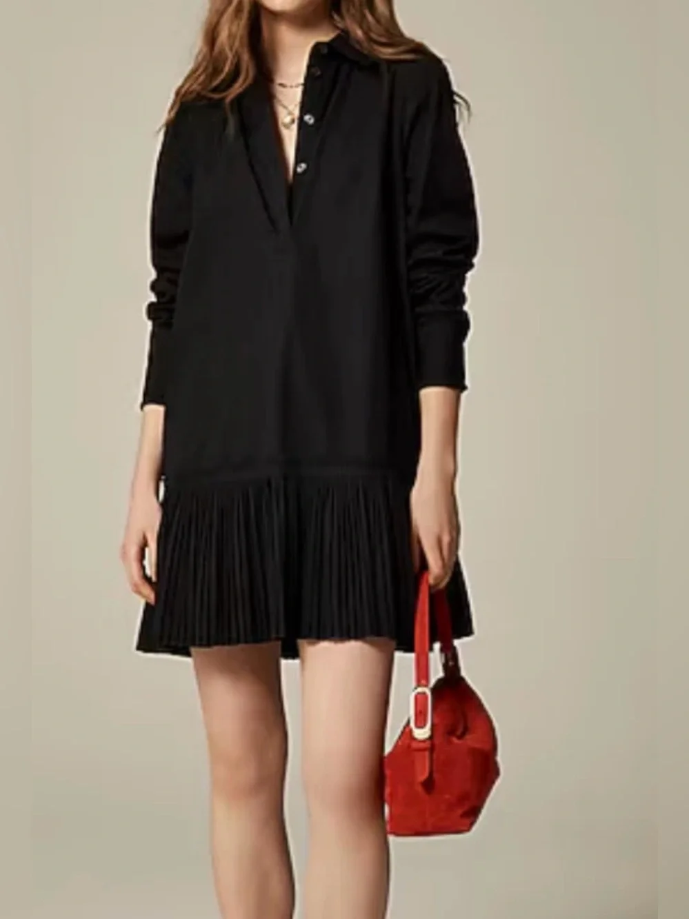 NWT J.Crew Black Cotton Dress- Large